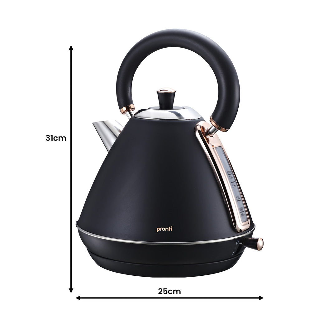 NNEDPE Toaster, Kettle & Coffee Machine Breakfast Set - Black